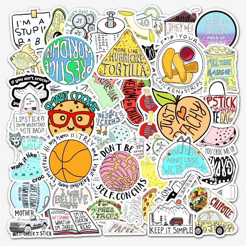 Zhang kepribadian Vine grafiti stiker laptop skuter mobil dekorasi stiker