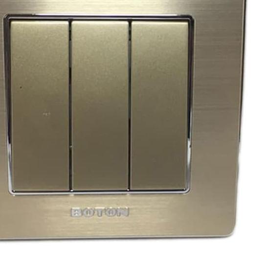 ♝ Boton Saklar 3 gang / sakalar tripel boton gold ✽
