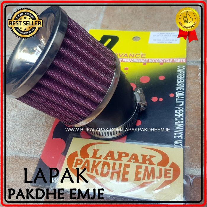 FILTER CARBU 28 MM PE 28 MODEL BENGKOK D ADVANCE ORIGINAL BLACK RED LAPAK PAKDHE EMJE