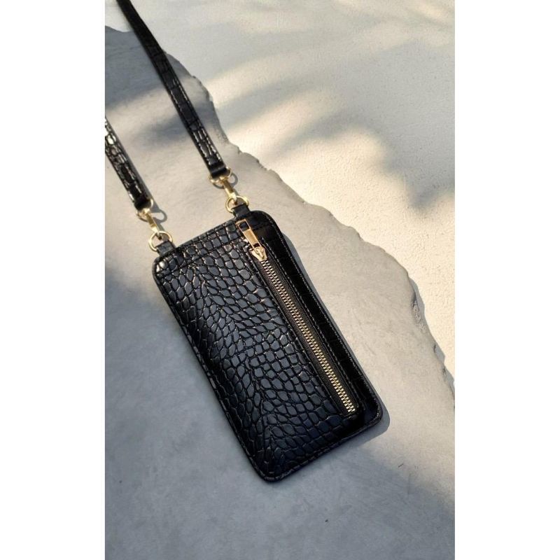 TERLARIS!!! TAS HP Slingphone Daily Motif Croco Bahan Kulit (Super) Slingpouch Slim Selempang Handphone Kekinian Wanita