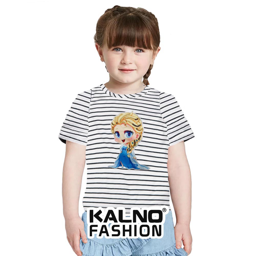baju anak perempuan salur terusan princess - Anak perempuan Umur 1 -  7 Tahun Ukuran S M L XL RANDOM