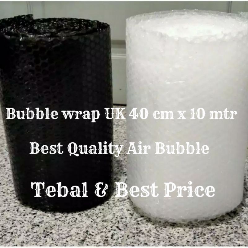 

Bubble Wrap Hitam /Putih UK 40 cm x 10 mtr Bubblewrap Medan Bubblewrap Roll Bahan tebal premium