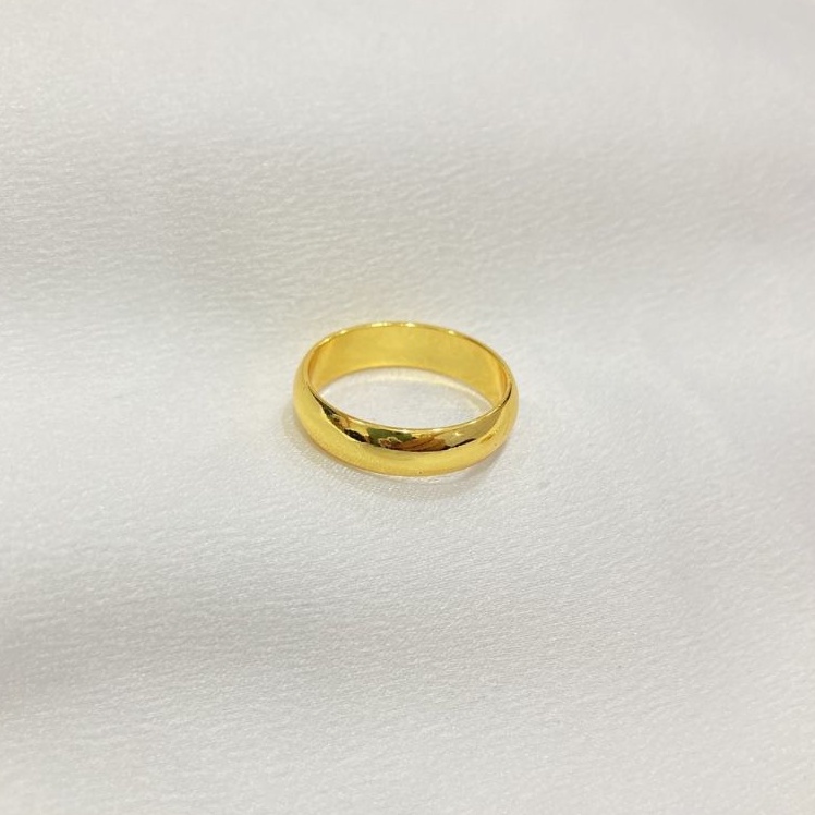 Cincin polos atau cincin kawin setara 1 suku emas lapis emas 24k