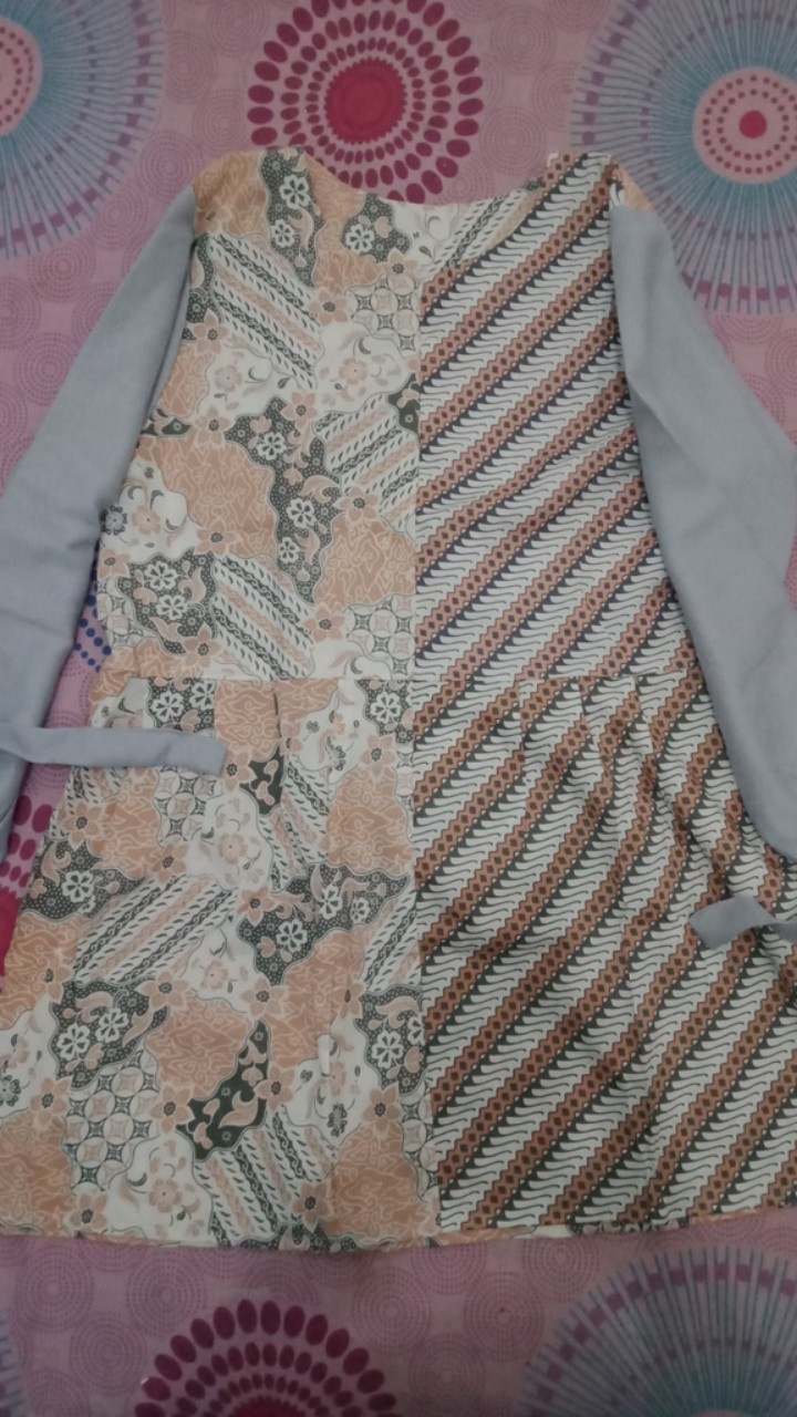 Tey-17 Batik Wanita Asj Sa Hrb026 Kenongo Kemeja Tosca Pendek