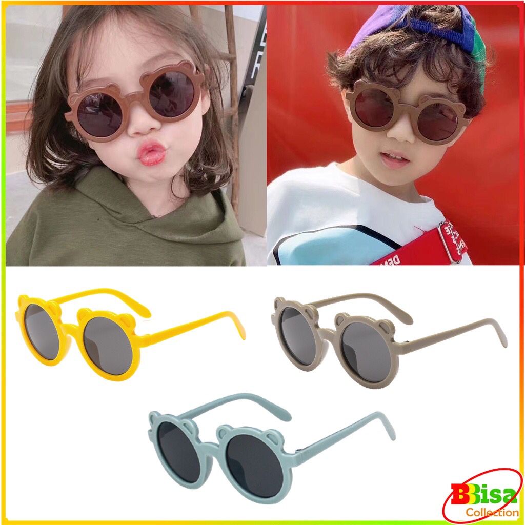 TERBARU Kacamata anak fashion telinga bear kacamata beruang hitam kids sunglasses