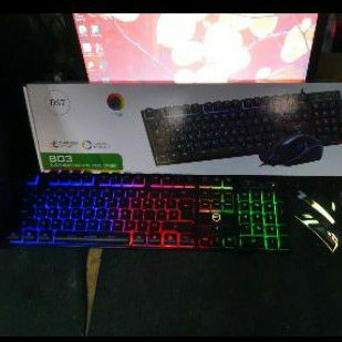 Keyboard Mouse Gaming DST RGB 7 Lampu