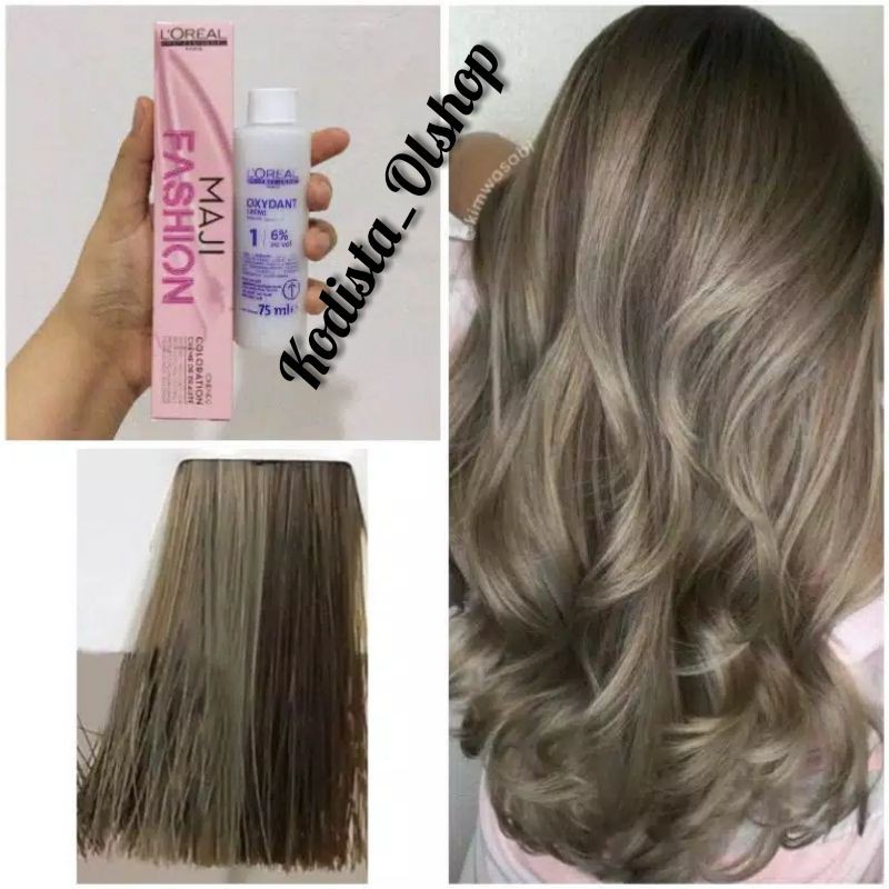 Loreal Maji Fashion  CC9.11(Blue Steel) dan Oxidant Mini 75ml