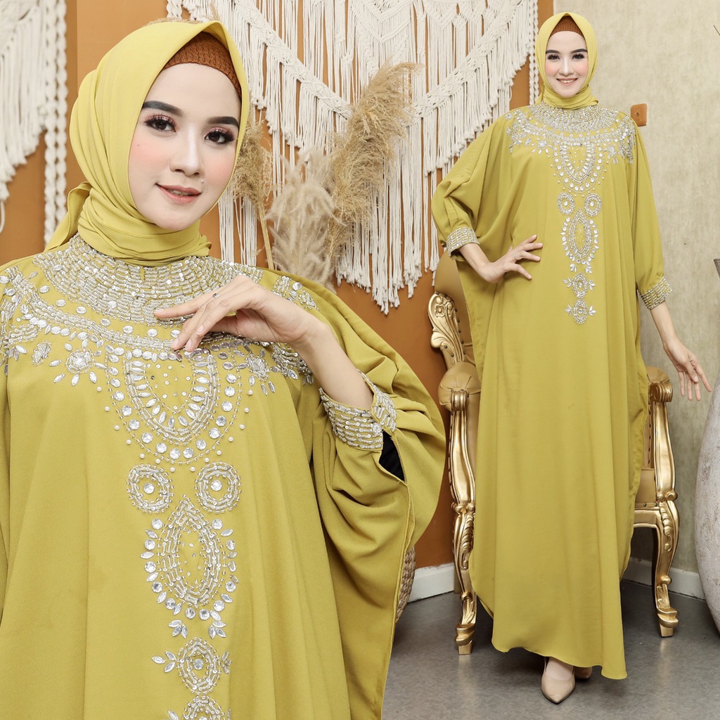 Gamis Kaftan Mewah Kaftan Wanita Jumbo Kaftan Wanita Gamis Kaftan Terbaru Gamis Remaja Kaftan Jumbo 