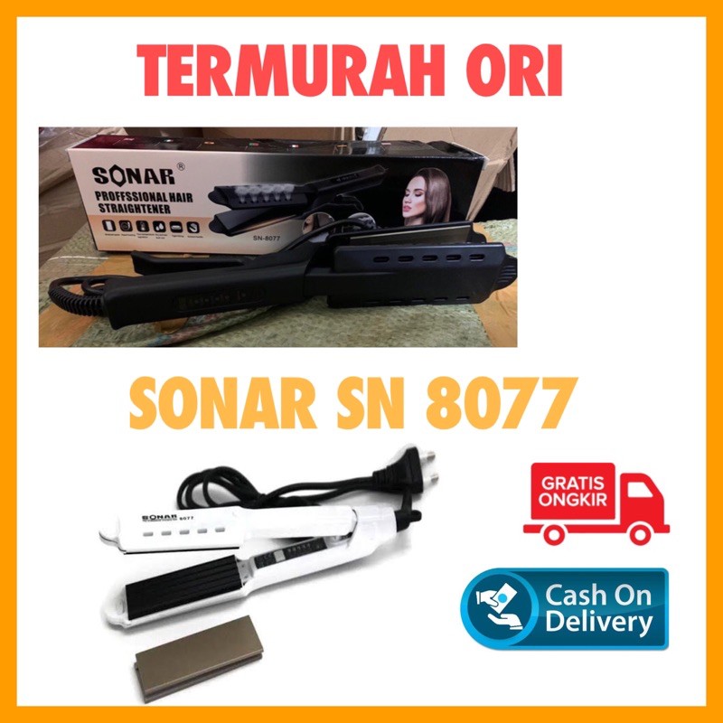 Catok Catokan Rambut Salon Sonar SN8077 SN 8077 SN-8077 Ion Hair Straightener