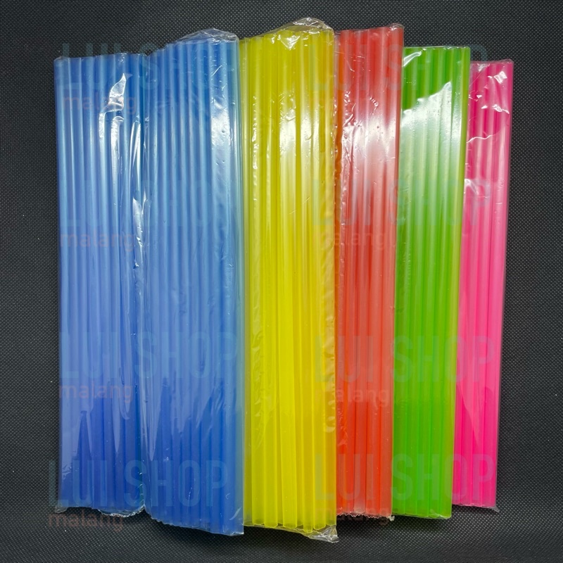 Jual Sedotan Warna-Warni per Pack (PILIHAN WARNA RANDOM) | Shopee Indonesia