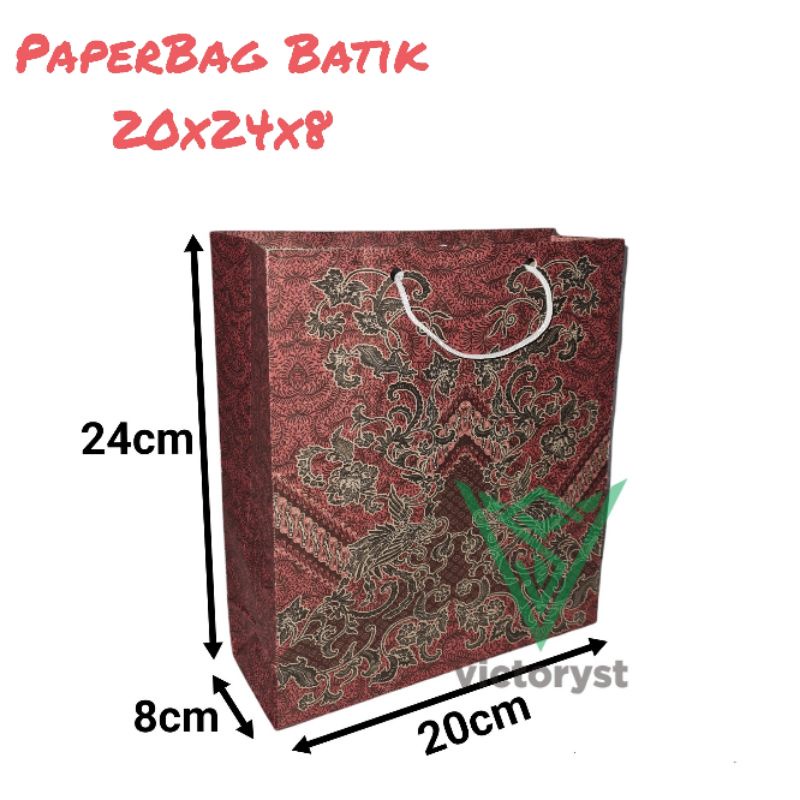 

[LUSIN] 20x24x8 paper bag BUKU batik kantong kertas