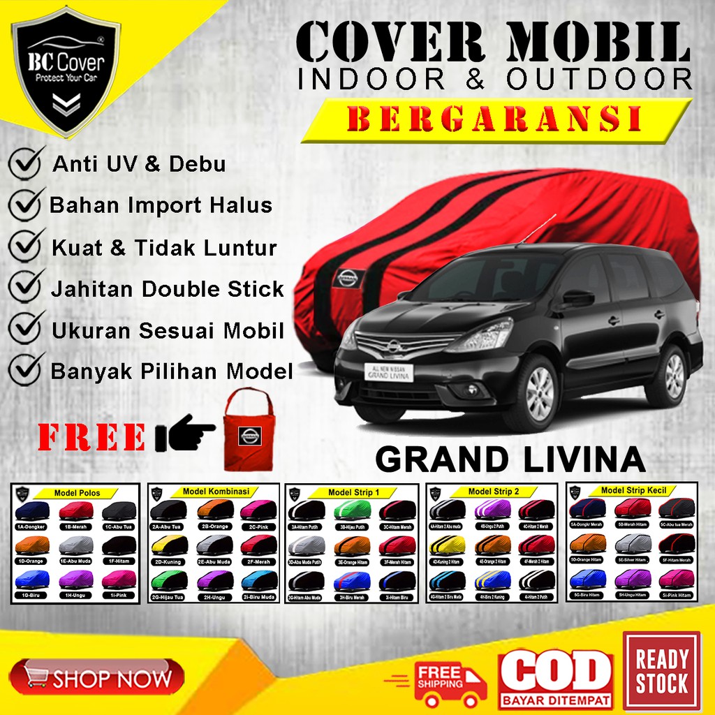 Cover Mobil Grand Livina XV SV LV / Sarung Mobil Nissan Livina Ultimate Selimut Tutup Pelindung Jas Mantol Kerudung Mantel Penutup Mobil Grand Livina Outdoor