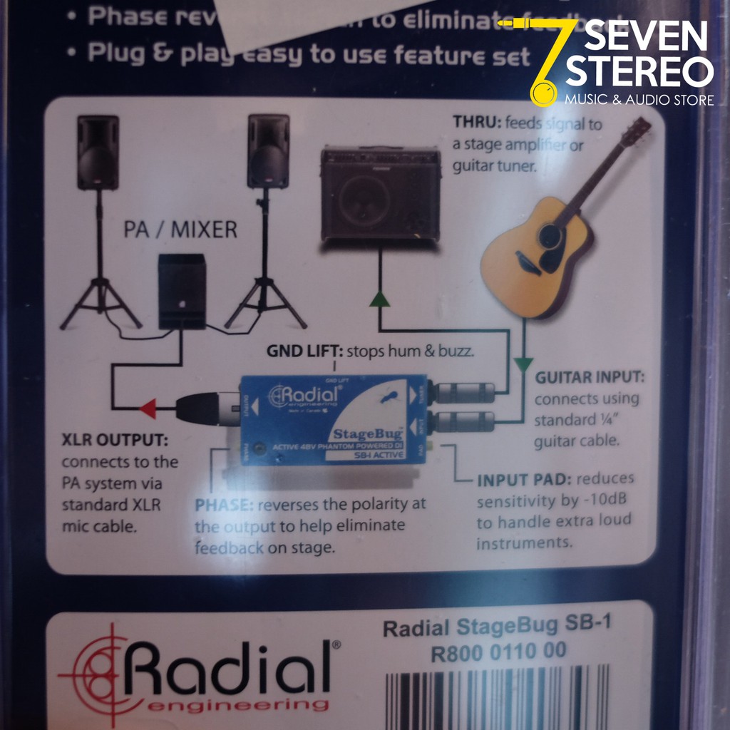 Radial StageBug SB-1 Active Acoustic DI Box