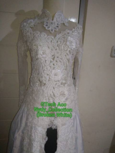 Gaun Kebaya Pengantin Bw Full Payet Ekor Bridal