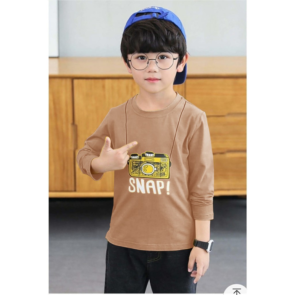 BISA COD / ALIPIO781 - BAJU CAMERA KIDS / baju anak laki / perempuan / lengan panjang