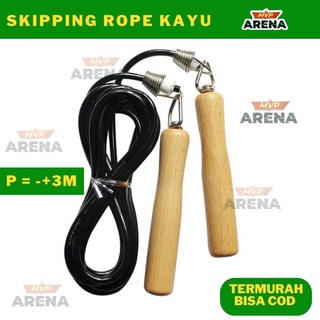 Skiping Anti Slip model Kayu string kabel skiping handle kayu skiping lompat tali handle kayu