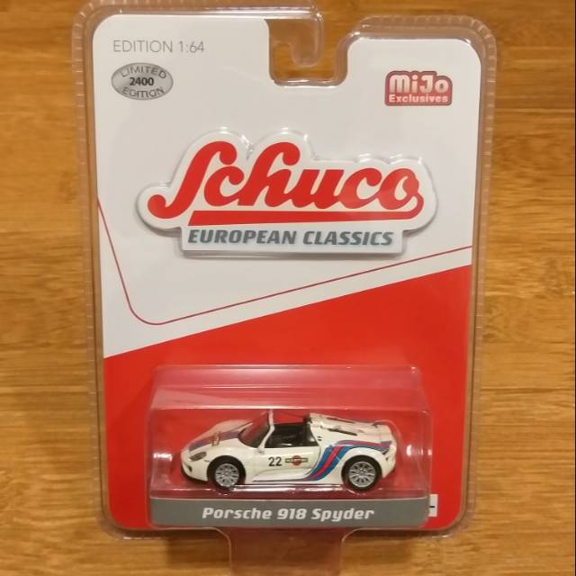 Diecast Schuco European Classic Porsche 918 Spyder White Martini Racing Limited 2400