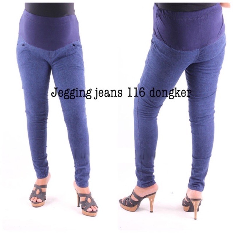 Celana hamil jegging 116 dongker