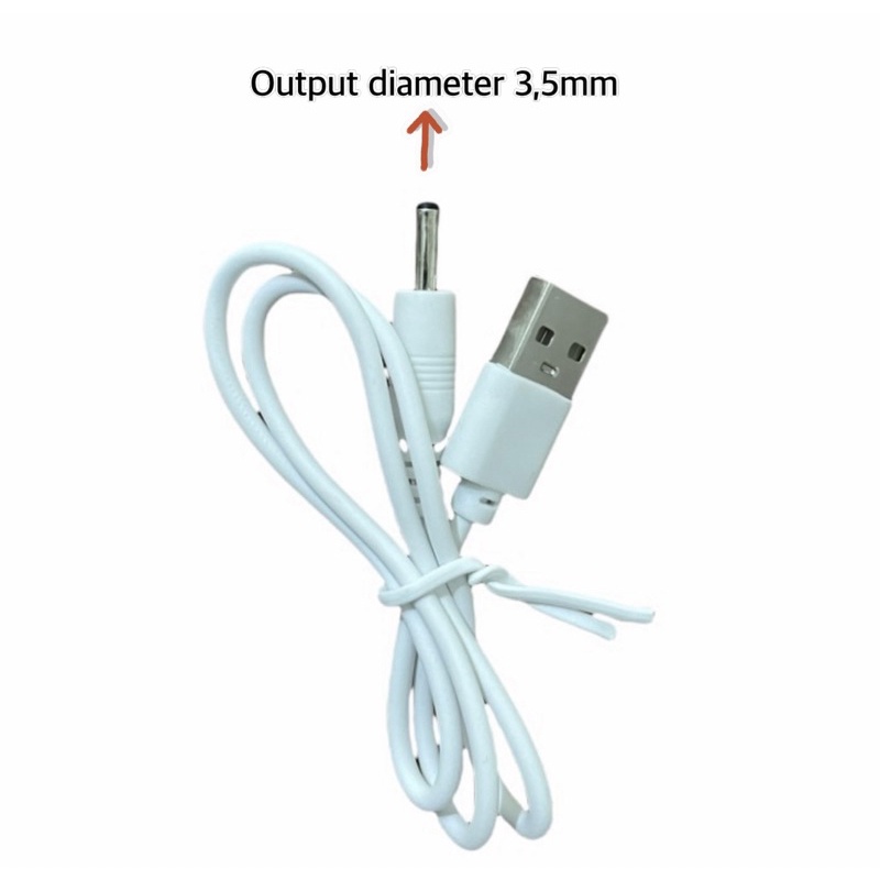 Kabel usb Cas charger buat senter swat kipas colokan bulat