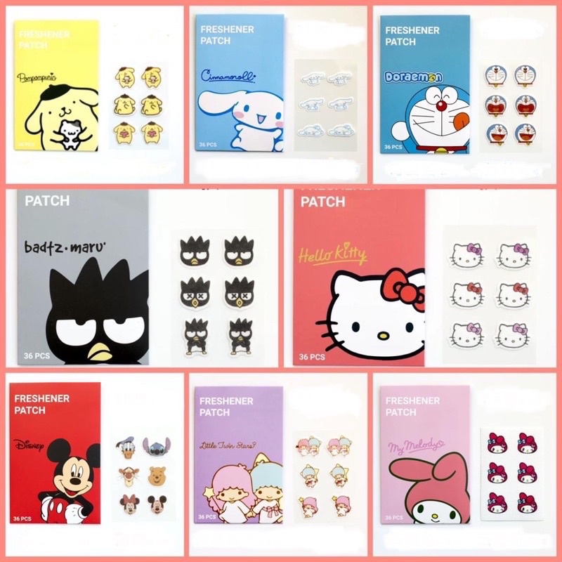 STIKER AROMASK ISI 16-36 PATCH / MASK PATCH TEMPELAN MASKER KARAKTER DISNEY LUCU / STICKER MASKER / STICKER TEMPEL / AROMATERAPI MASKER WANGI VANILA GREEN TEA MINT JASMINE / AROMASK LUCIOUS PEACH / FRESHENER PATCH