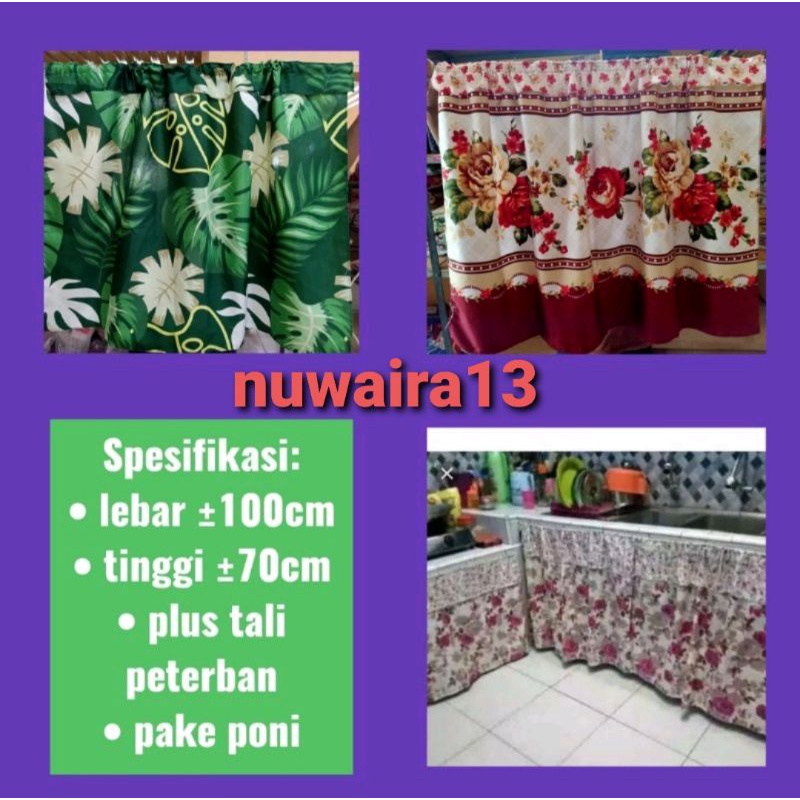 TIRAI GORDEN KOLONG DAPUR MINIMALIS ANEKA MOTIF CANTIK TERBARU 2022 100CM X 70CM / GORDEN KOLONG DAP