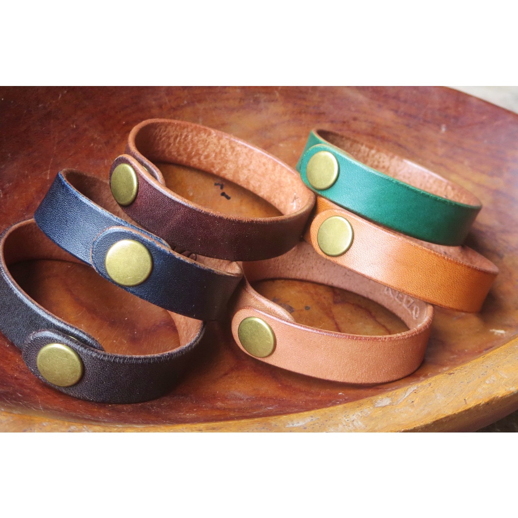 Keizo Leather Bracelets Gelang Kulit Simple XI Vegtan Asli