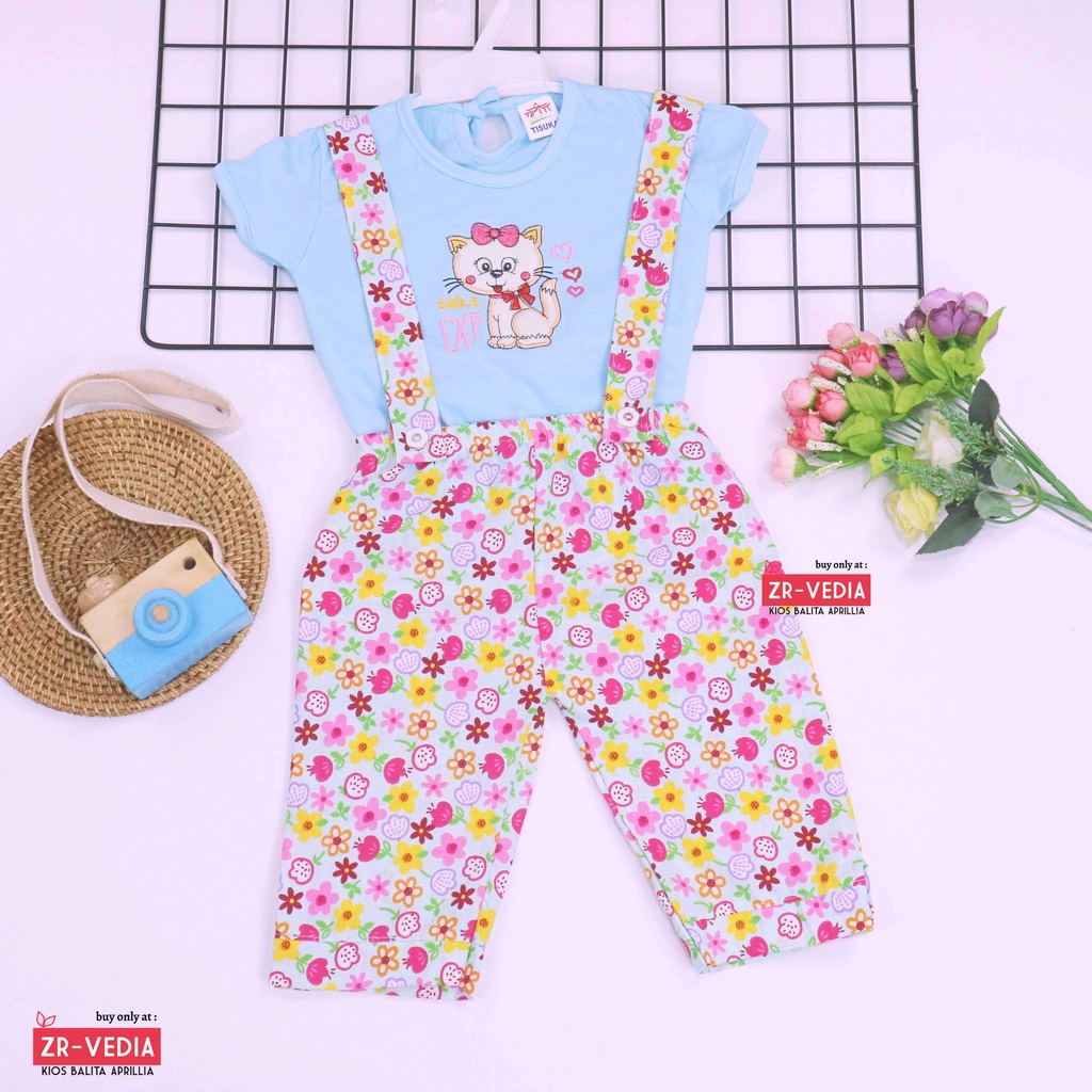 (IMPORT) Setelan Alice uk 1-2 Tahun / Baju Anak Perempuan Jumpsuit Bayi Branded Set Kaos Murah Romper Kodok