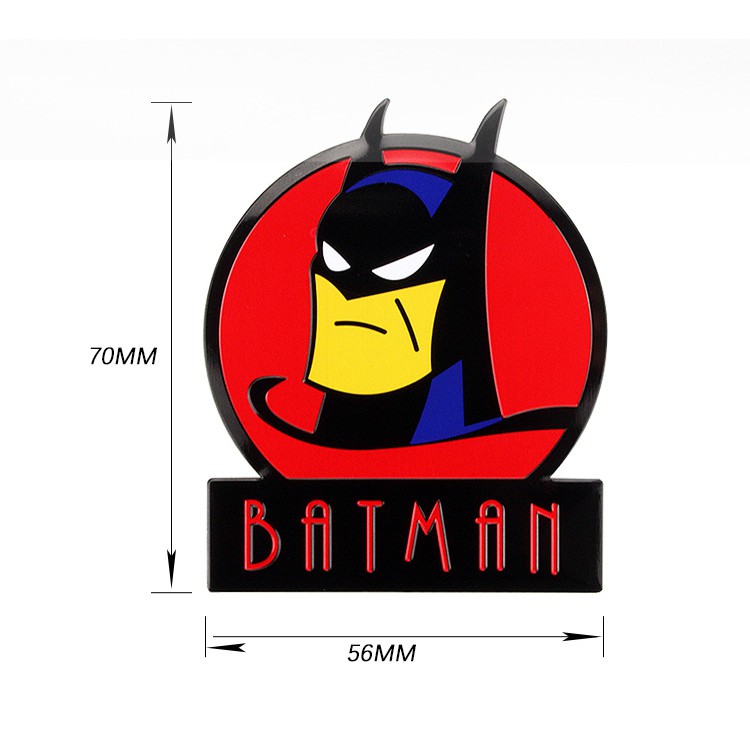 1pc Stiker Emblem Logo Batman 3d Bahan Metal Untuk Mobil / Truk / Motor