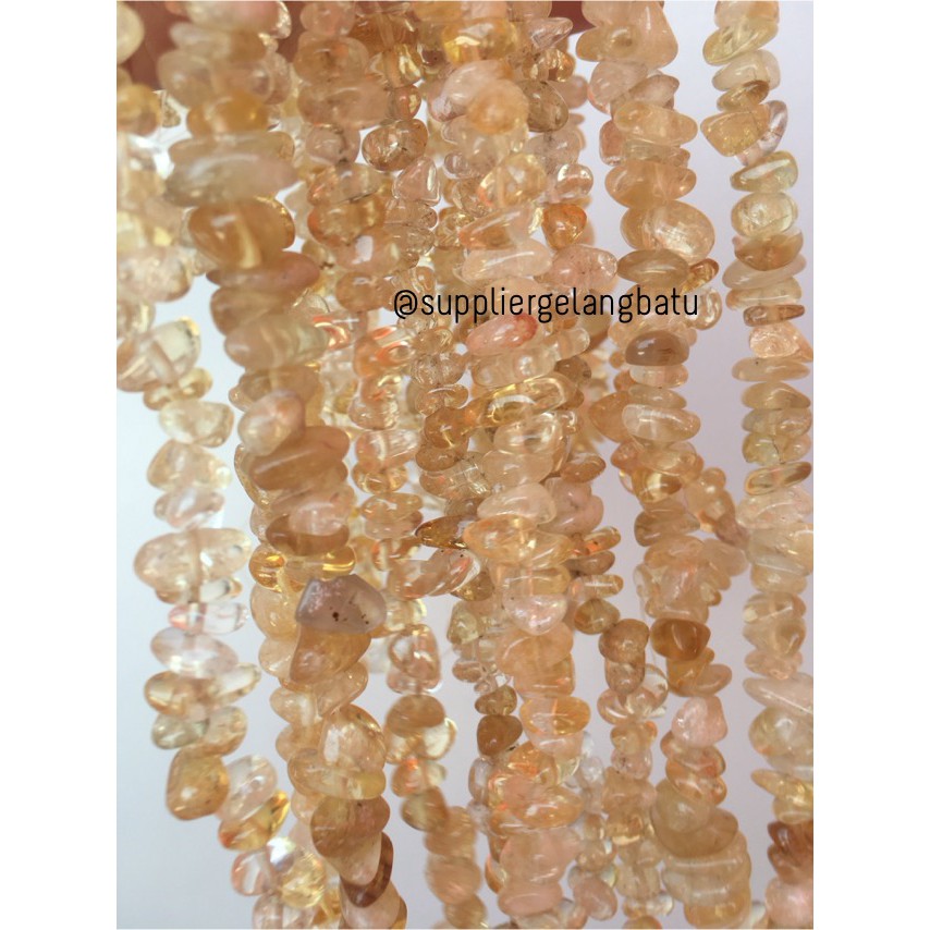 kerikil Batu alam citrine rough 1cm yellow akik serat emas citrin bahan aksesoris craft beads grosir