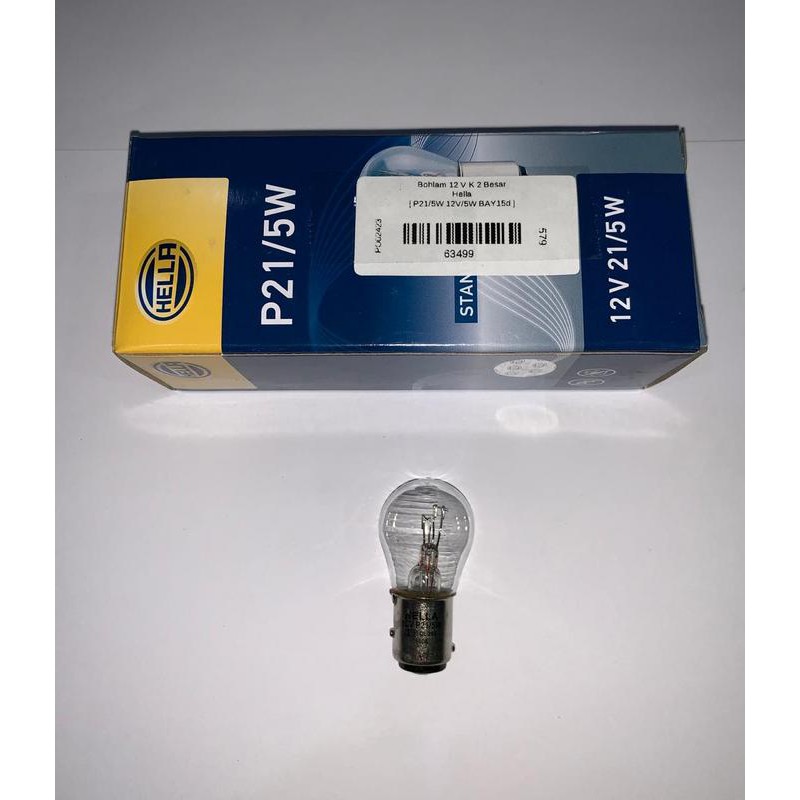 Bohlam 12 V K 2 Besar Hella  P21/5W 12V/5W -63499