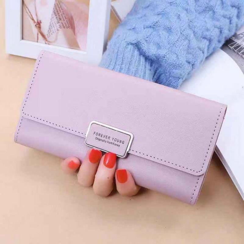 Dompet Lipat Panjang Wanita Terbaru Bahan Kulit Premium Import Fashion Korea Terbaik Terlaris