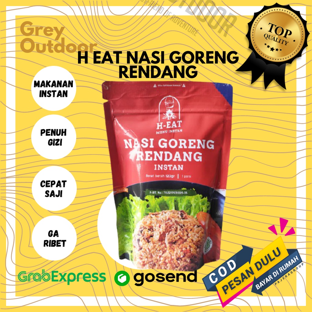 

H EAT Nasi Goreng Rendang Instan Makanan Instan Ransum Nasi Goreng Instan Makanan Cepat Saji