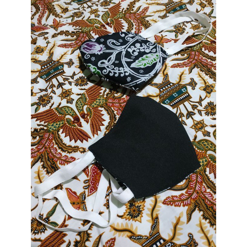 masker batik hijab 2Ply bahan batik premium