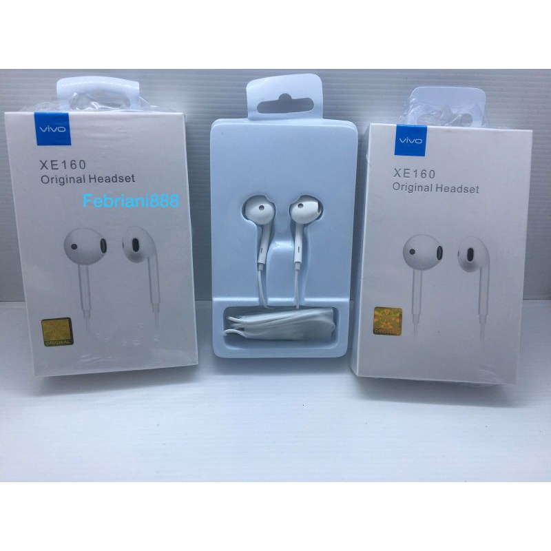 Headset VIVO+VARIASI PACK Original Hifi Handsfree Earphone Vivo With Mic XE160 /  XE680 X50 PRO Y30 Y50 Y11