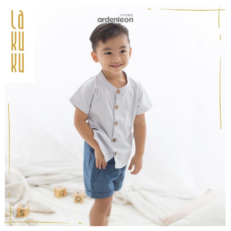 Lakuku - Ardenleon Aslan Button Shirt premium cotton Baju Atasan Anak Laki 1-7 tahun