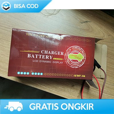 CAS AKI MOBIL DAN MOTOR TAFFWARE ORIGINAL UD21 FAST CHARGER 24 V 10A