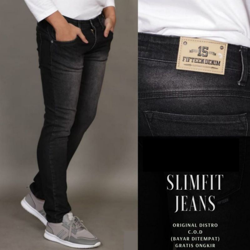 CELANA PRIA JEANS SLIMFIT PANJANG ORIGINAL