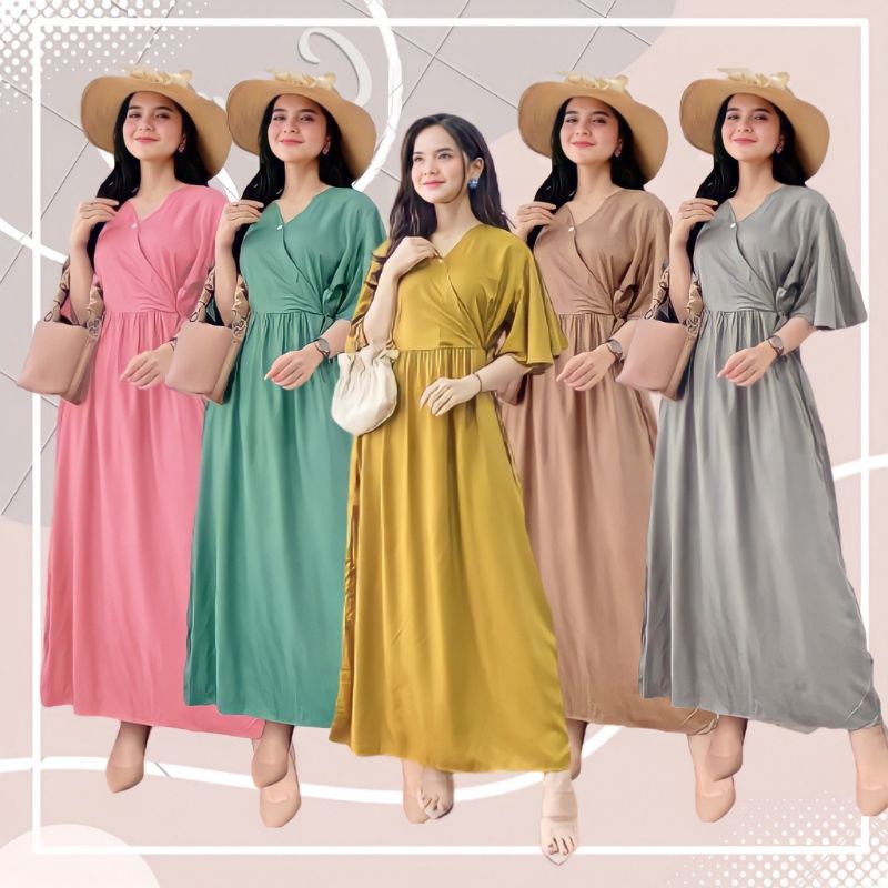 DASTER KEKINIAN DASTER POLOS  DASTER KIMONO BUSUI KAREEN DRESS DASTER TALI SAMPING