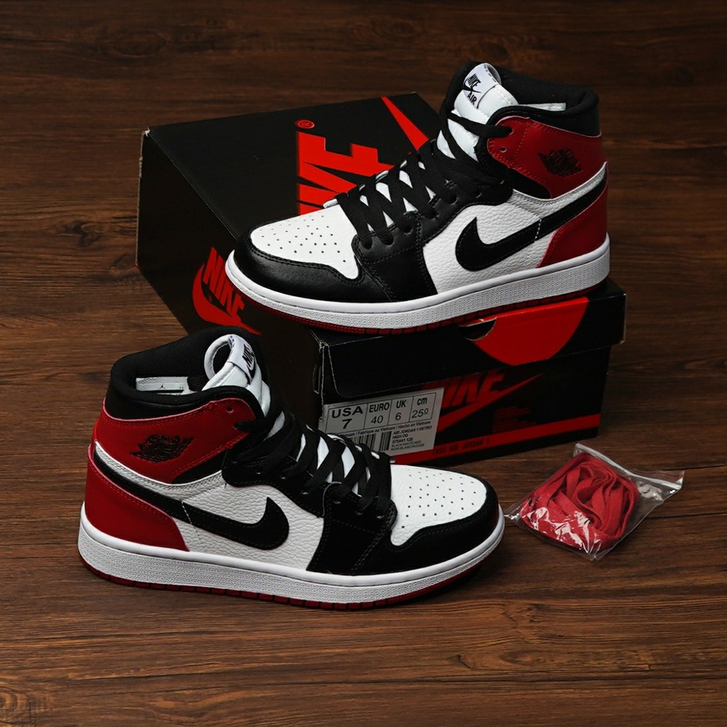 Jual NIKE AIR JORDAN 1 HIGH BLACK TOE PREMIUM ORIGINAL BNIB FULL ...