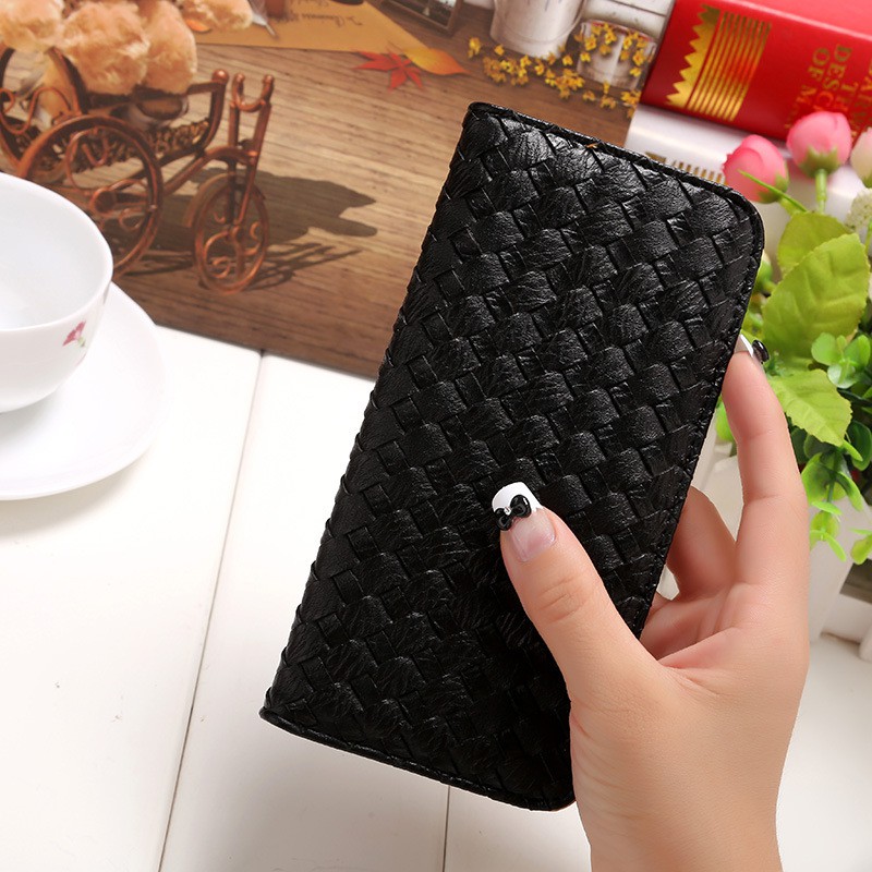 Dompet Wanita Impor Panjang Tipis ANYAM Matte Womens Batam Long Walet