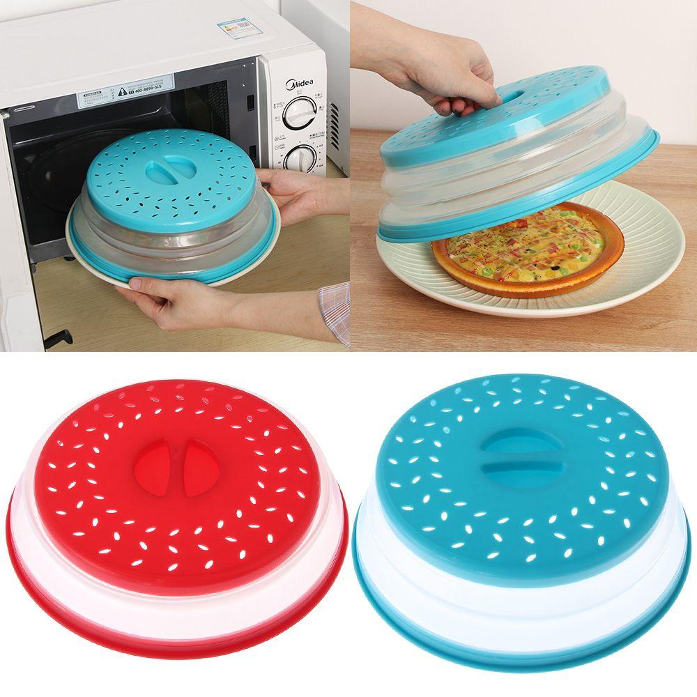 R-FLOWER Collapsible Microwave Cover Penutup Makanan Buah Sayur Saringan Tutup Layar Splatter Lipat