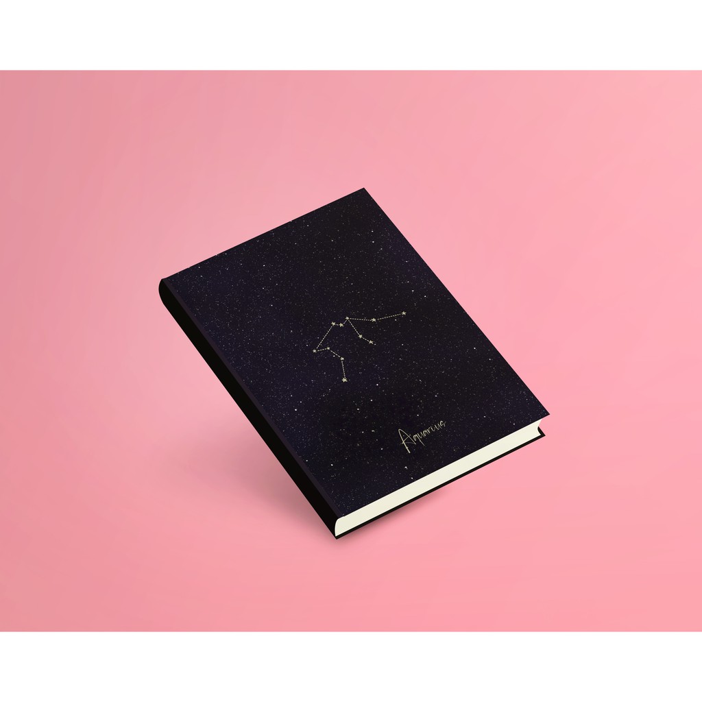 Buku Catatan Journal Diary Kado Notebook Agenda, Polos dan Dotted Aquarius