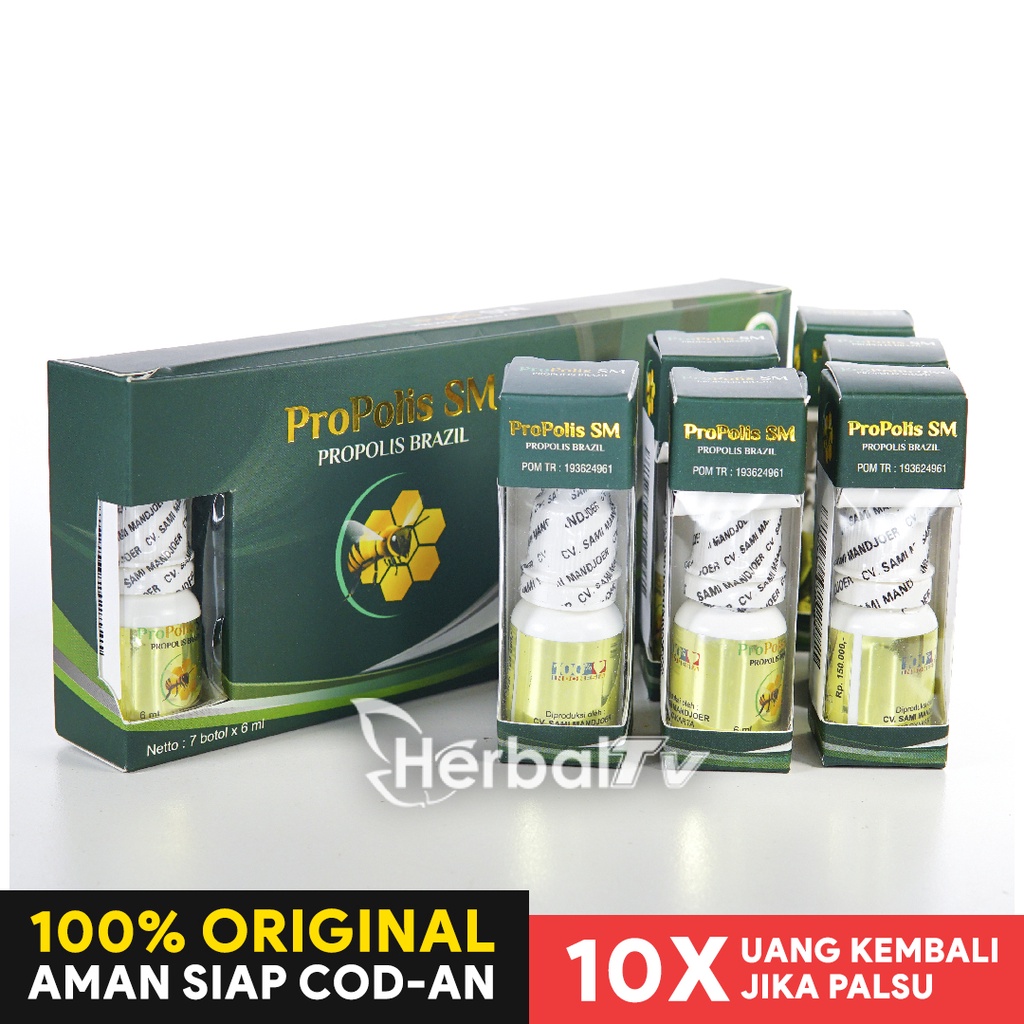 Obat Sariawan - Bau Mulut - Bibir Pecah Pecah - Sariawan Akut - Menahun Propolis SM Brazil 100% Asli