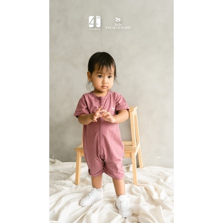 Little Palmerhaus Zippy Playsuit  Baju Pakaian Harian Bayi Bodysuit Jumpsuit Jumsuit Jamsuit Jamper Jumper Romper Zipper Lengan Pendek Buka Kaki Anak Bayi Laki Laki Perempuan Cowok Cewek New Born Baru Lahir 0 6 12 24 Bulan Palmerhouse-7