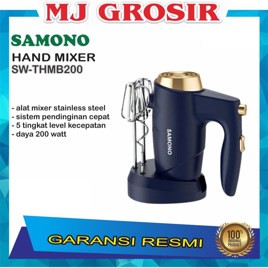 HAND MIXER SAMONO SW-THMB 200 SERBAGUNA MESIN PENGHALUS