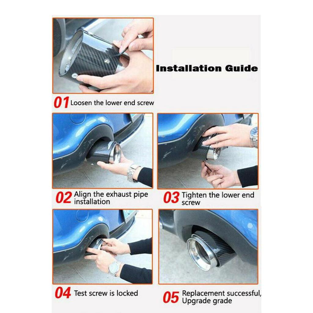 1pc Pipa Knalpot Mini Cooper Bahan Karbon Fiber Untuk F54 / F55 / F56 / F57 / F60 / R55