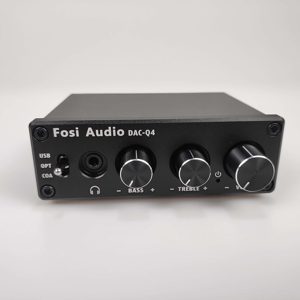 Fosi Audio Mini USB Amplifier HiFi Stereo Gaming DAC &amp; Headphone - DAC-Q4 - Black