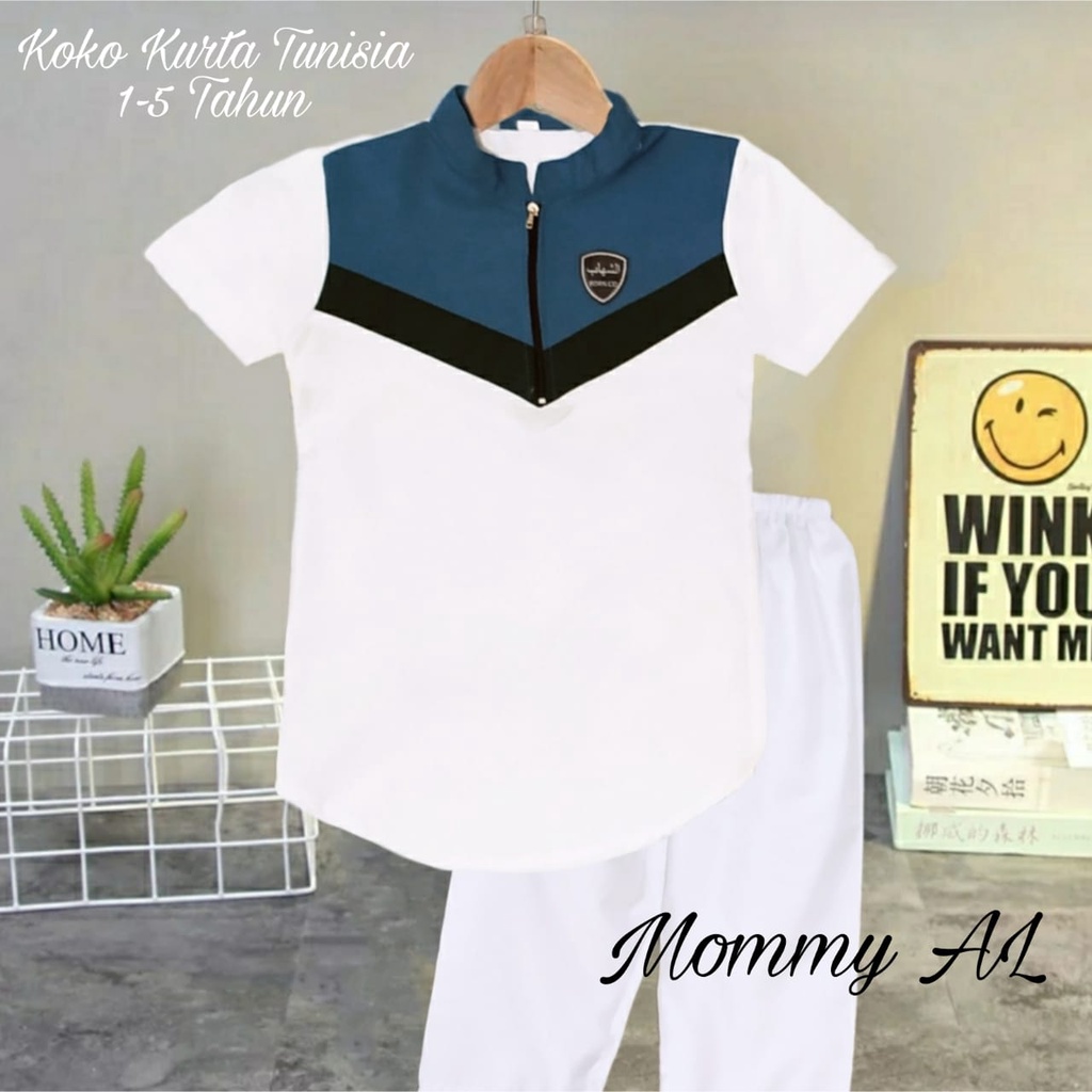 STELAN SET BAJU KOKO ANAK KURTA TUNISIA (1-5 TAHUN )/Baju koko anak laki laki/Baju koko anak/Baju koko anak laki laki setelan/Baju koko anak laki laki 1 tahun/Baju koko anak laki laki 3 tahun/Baju koko anak laki laki 2 tahun/Baju Kok Anak Laki/Set koko an