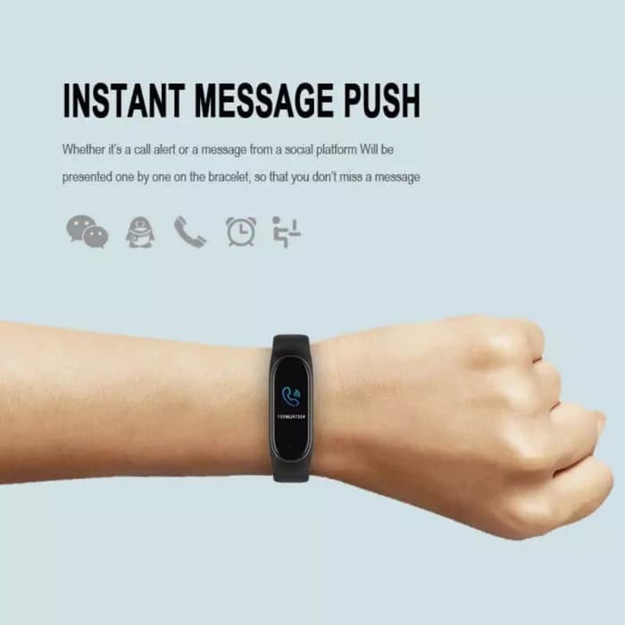 Smart Band M4 - Jam Tangan Olahraga Fitnes Tracker Smart Watch M4