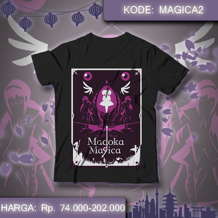 Baju Kaos Anime Puella Magi Madoka Magica - Kaname Madoka Akemi Homura